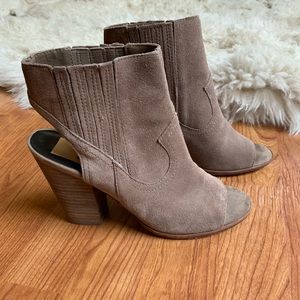 Dolce Vita Suede Open Toe Booties